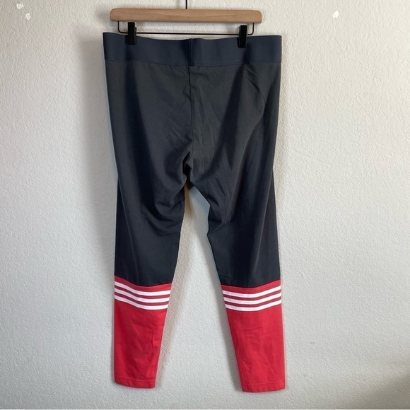 Adidas Sport ID Tights Charcoal Gray Real Coral - Picture 3 of 6